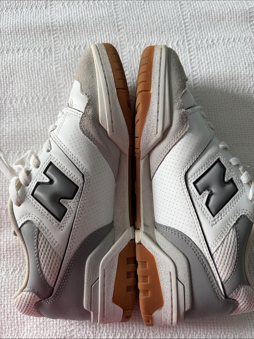 New Balance White & Gray 550 Low-Top Sneakers Size Men’s 10.5 - Picture 7 of 7